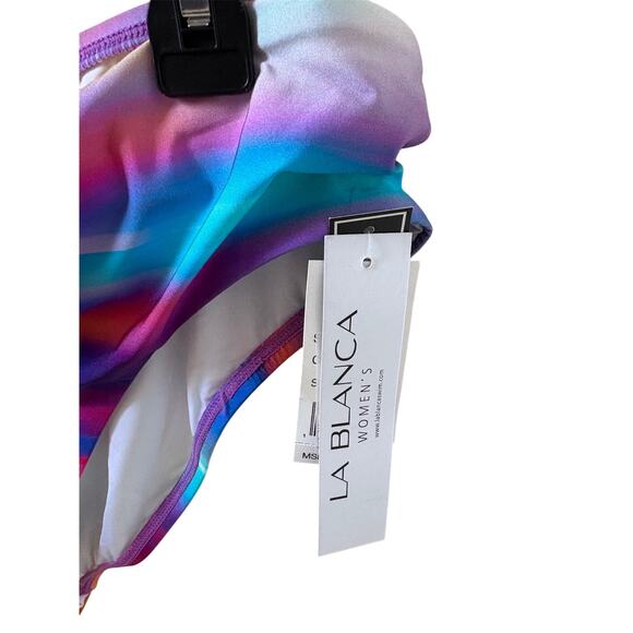 La Blanca Sunset Shores Halter Tankini Top & Bottom Swimsuit Size 20W NWOT - Picture 6 of 9